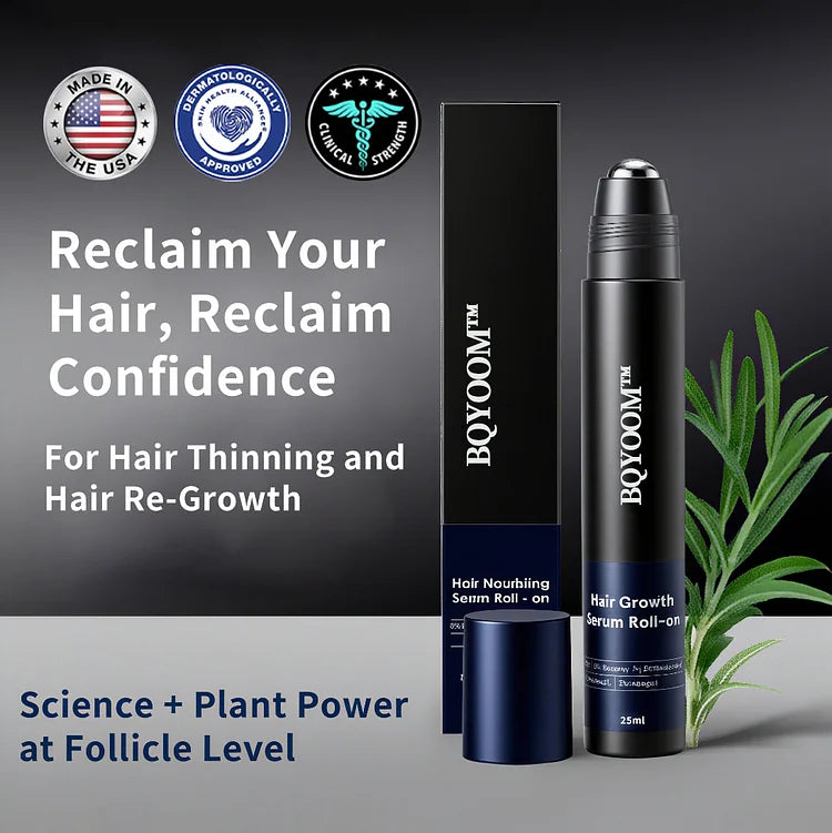 BQYOOM™ Professional Anti-Hair Loss Roll-On – Stimulates Hair Growth in 1–2 Weeks