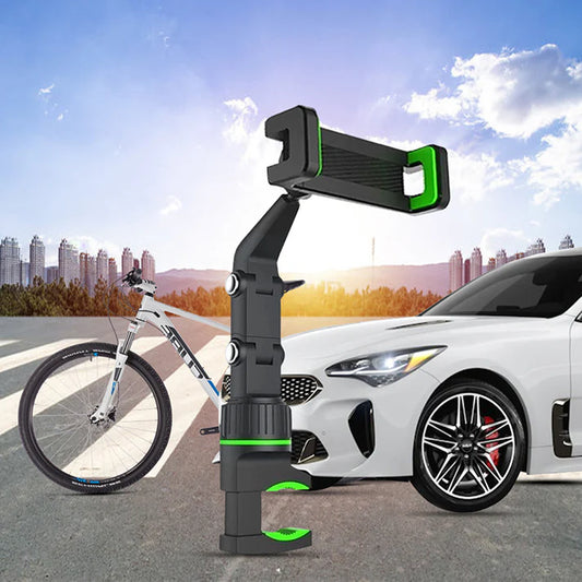 Set Multifunctional-Rotatable Mobile Phone Holder & Mobile Phone Holder With Compass & LED Light For Two-Wheels