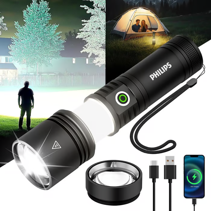 🎁Last Day 49% Off 🔦PHILIPS Safety Ignition Camping Light strong Flashlight