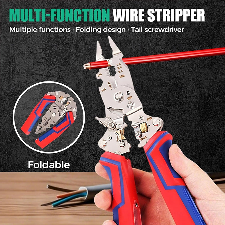 🔥🔩Multifunctional foldable test pliers with two-color non-slip handle, practical and effortless.✨