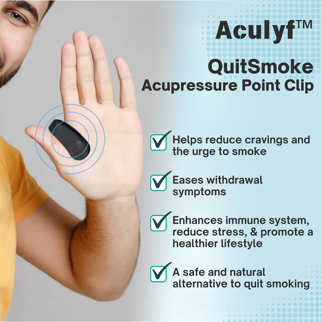 Aculyf™ QuitSmoke Acupressure Point Clip - 👩⚕️ Recommended by Experts! 🔥 80% Limited Discounts! 💰