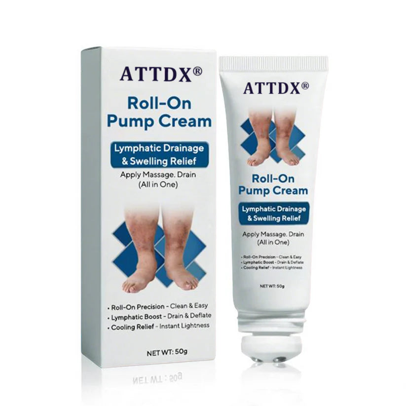 ATTDX® Roll-On Pump Cream for Lymphatic Drainage & Swelling Relief