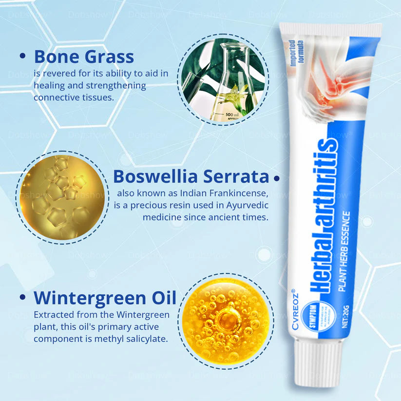 Cvreoz® Herbal arthritis relief cream:Joint & Muscle Pain – Deep Penetration, Instant Comfort