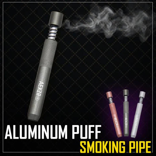 🌟 Official Store | AEXZR® Aluminum Puff Smoking Pipe – Elevate Your Puffing Experience!