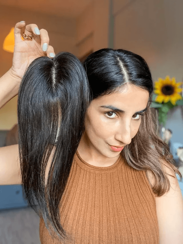 Hair Topper For Crown Thinning | Natural Straight