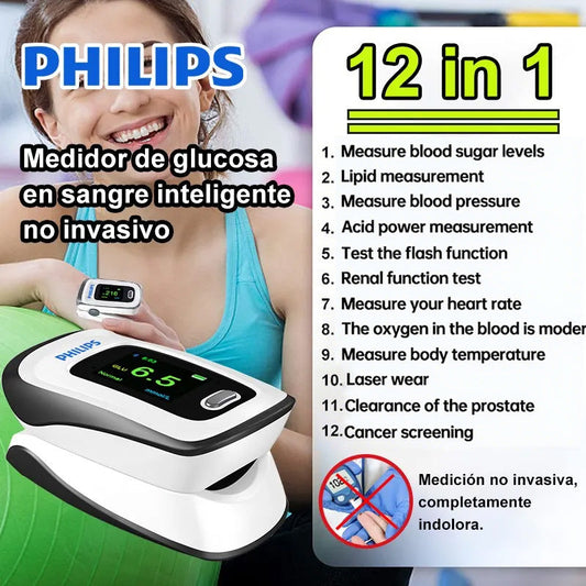 【12 in 1】latest non-invasive smart blood glucose meter