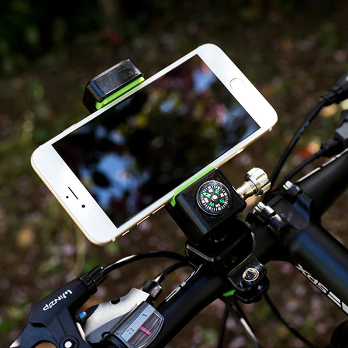Set Multifunctional-Rotatable Mobile Phone Holder & Mobile Phone Holder With Compass & LED Light For Two-Wheels