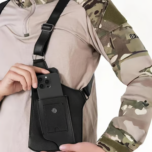 Adjustable Underarm Shoulder Bag for Men and Women - Anti-theft Hidden Storage for Cell Phones and Other Hunting and Outdoor Gear