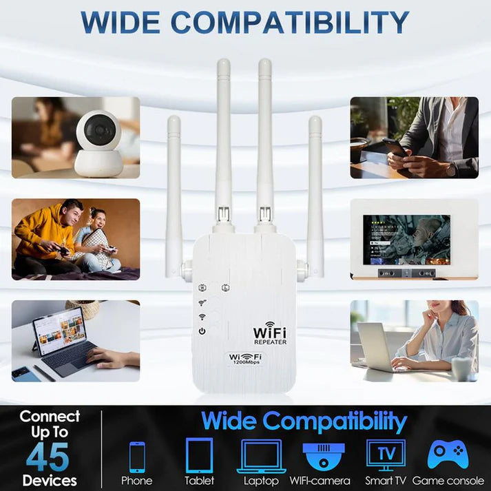 📶 2026 HOT SALE: 50% OFF! 🚀 WiFi Extender 1200Mbps Dual Band – Covers 10,000 sq.ft, Supports 50 Devices & Easy Setup 🌐