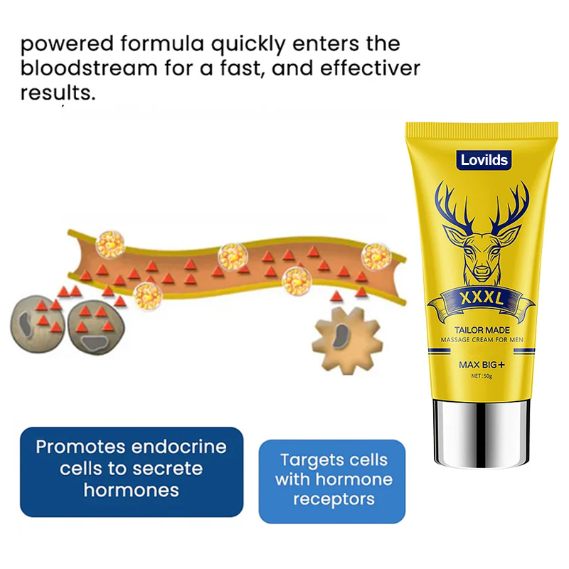 Final 3 Hours: 60% OFF🔥 Lovilds™ DeerHorn Male Vitality Massage Cream🦌