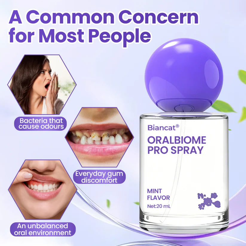 ✨ FRESH-BREATH UPGRADE FOR DAILY USE ✨ Biancat® OralBiome Pro Spray Microbiome Probiotic Spray for Fresh Breath, Gum Comfort & Oral Balance