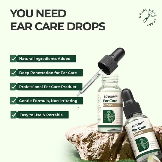 BQYOOM™ Ear Care Drops – Plant-Based Formula | FDA-Registered