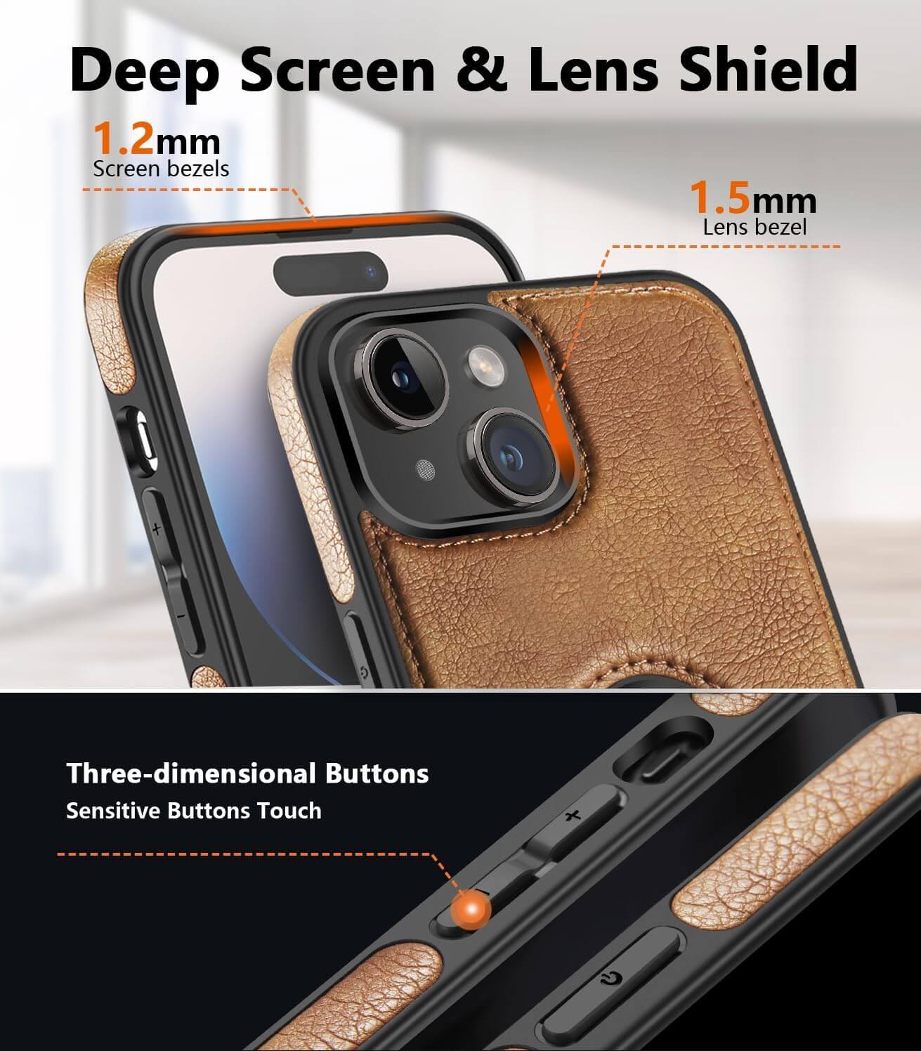 iPhone Premium Luxurious Original Leather Cover With KickStand & MagSafe