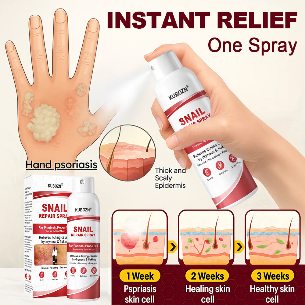 KUBOZN® Snail Repair Spray for Itchy, Flaky Psoriasis Skin