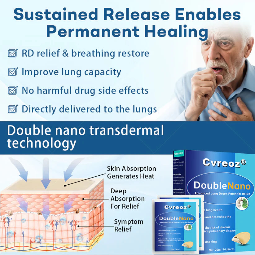 Cvreoz® DoubleNano Advanced Lung Detox Patch for Relief