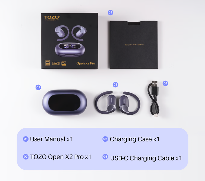 TOZO Open X2 Pro - The AI-Powered Smart Open-Ear Headphones