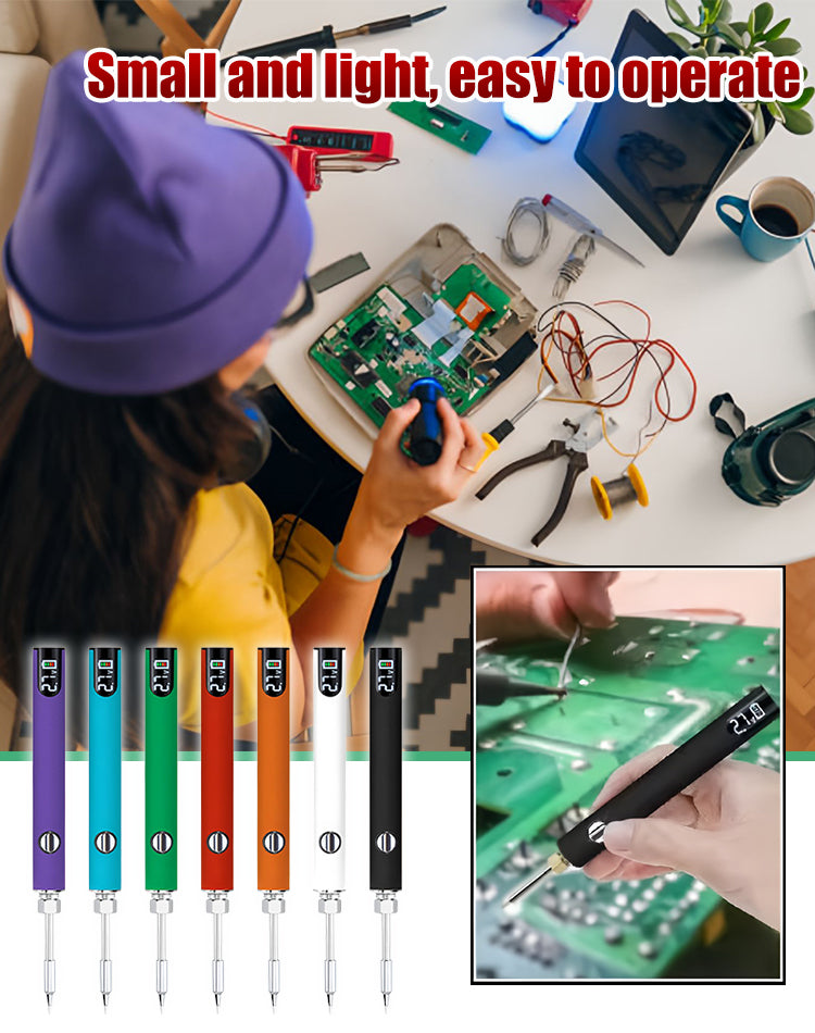 ⚡New set of soldering irons with USB digital display, HD display, three levels of adjustable voltage.