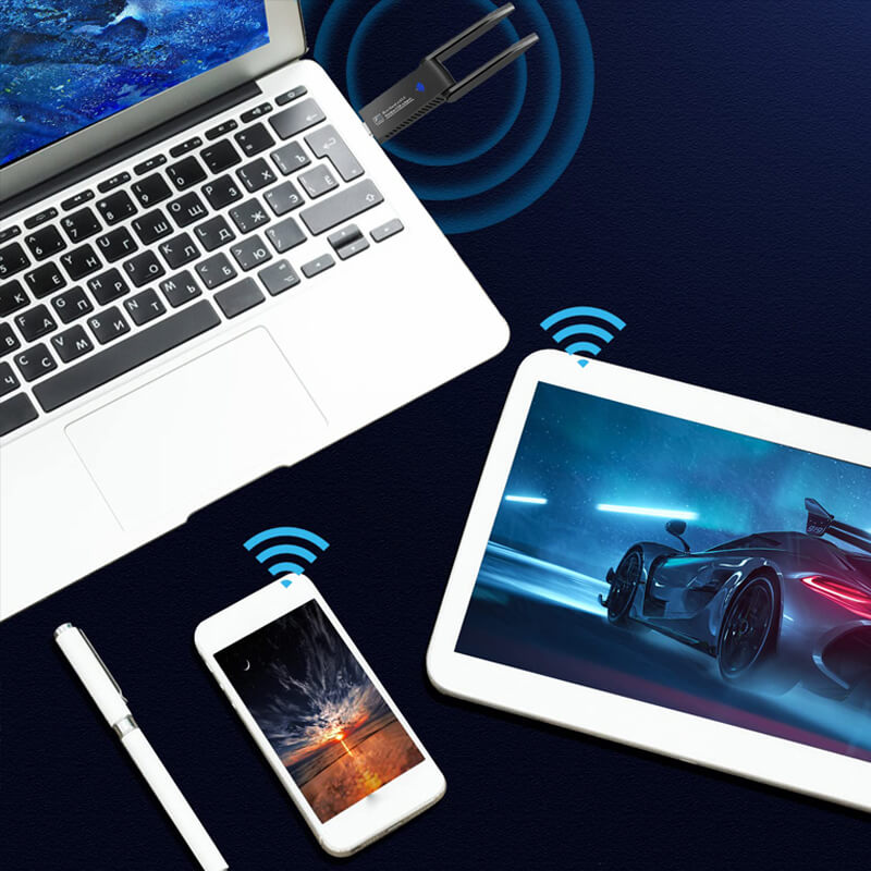 1300Mbps Wireless Network Card 5G Gigabit Dual-band