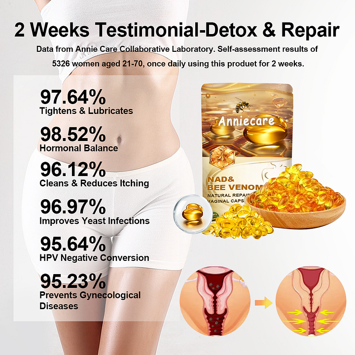 Anniecare® Bee Venom Natural Recovery Capsules - Supports female hormone balance, pH balance, menopause and skin health