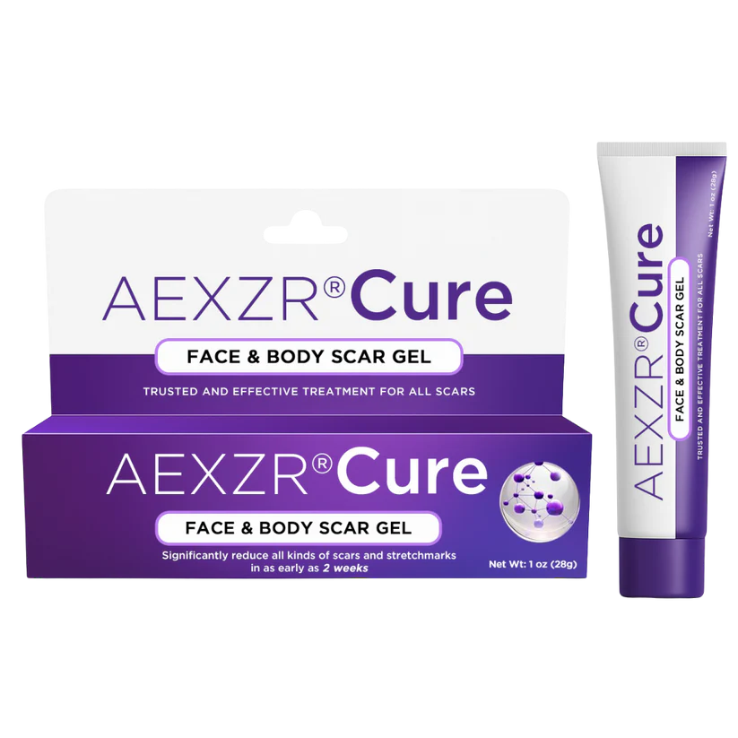 AEXZR® Cure Face & Body Scar Gel – Clinically proven to soften, flatten and fade surgical scars, acne marks, burns, keloids and trauma-related scars.