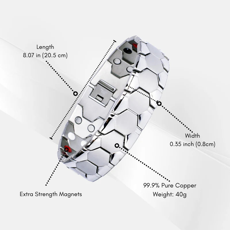 Czticle® MagnaCalm Copper Magnet Wellness Bracelet – For Men