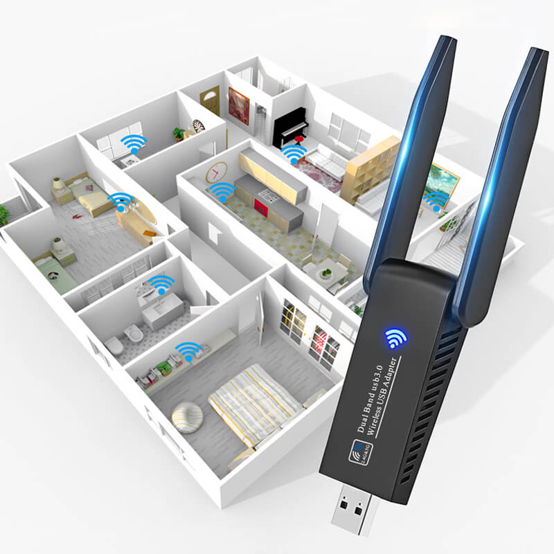 1300Mbps Wireless Network Card 5G Gigabit Dual-band