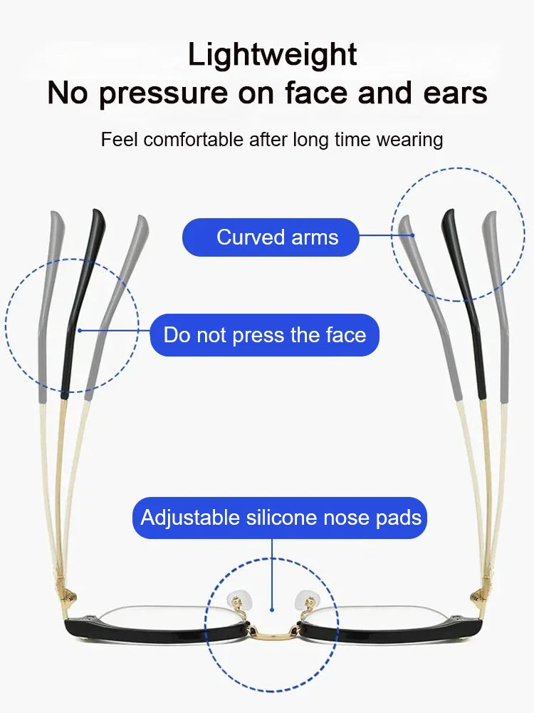 Intelligent Zoom Ultra Light Anti-Blue Light Reading Presbyopic Glasses