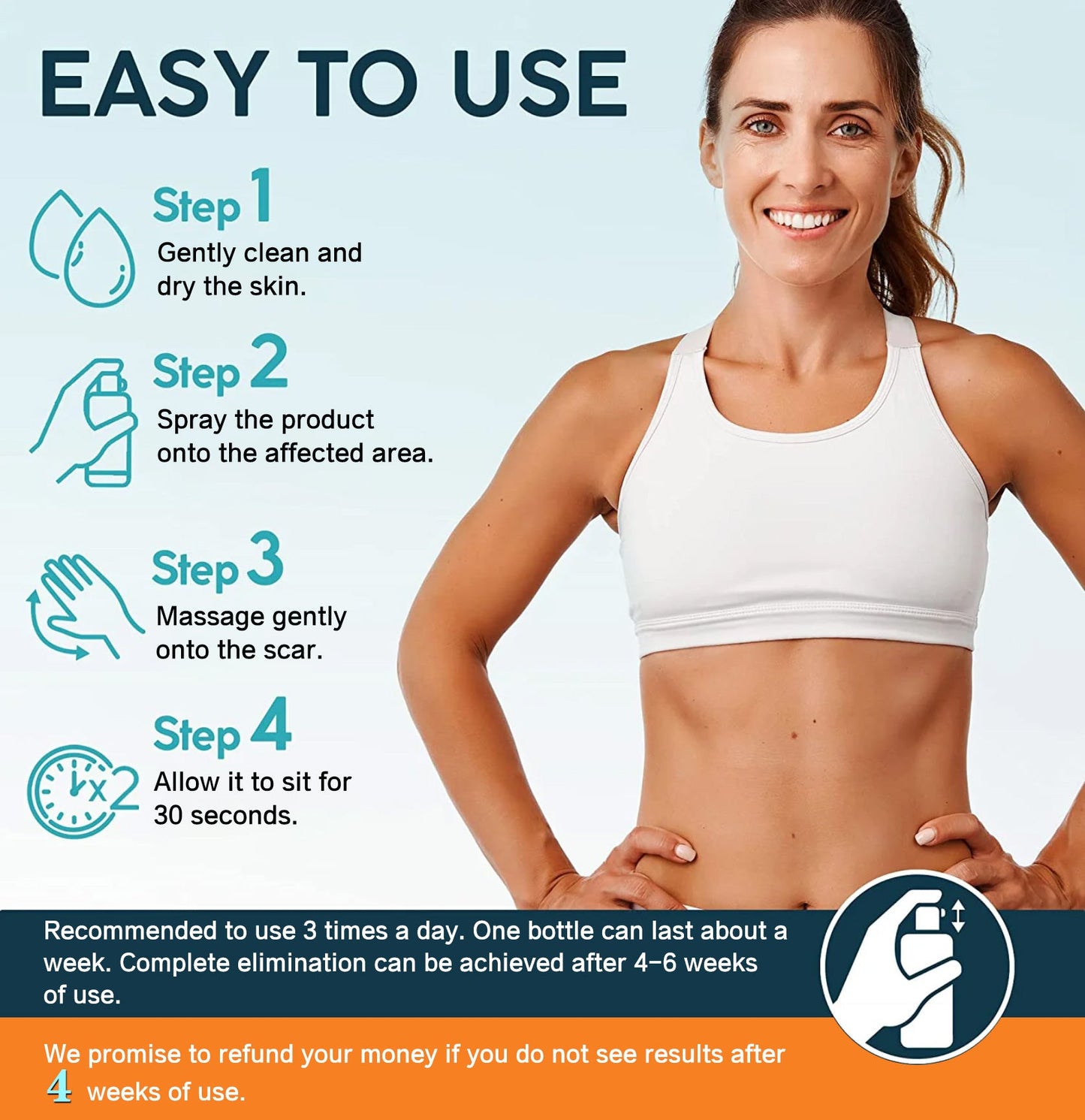 ❤️South Moon™ Advanced Scar Spray For All Types of Scars - Especially Acne Scars, Surgical Scars and Stretch Marks