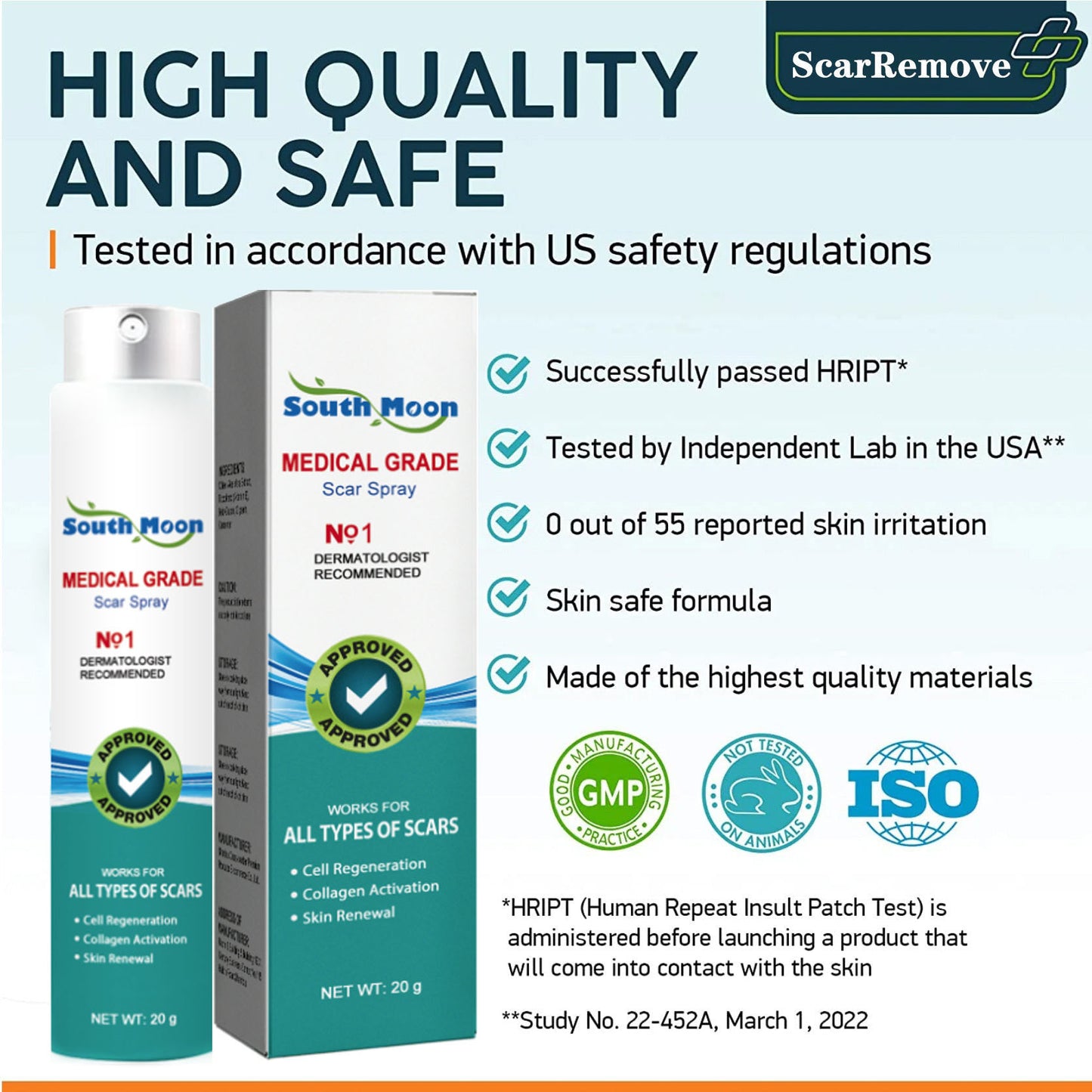 ❤️South Moon™ Advanced Scar Spray For All Types of Scars - Especially Acne Scars, Surgical Scars and Stretch Marks