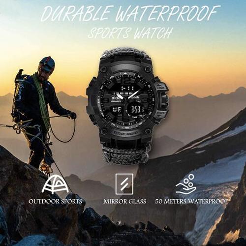 UltraSix Outdoor Survival Watch 1668 Black 